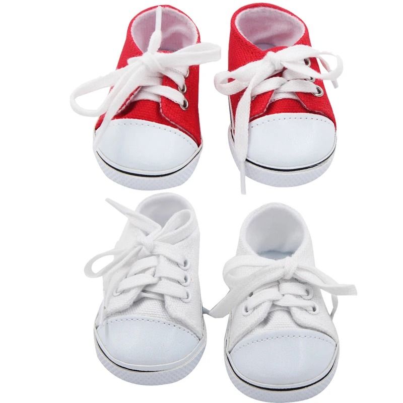 Canvas Denim Baby Doll Sneakers For 18 Inch Dolls 5