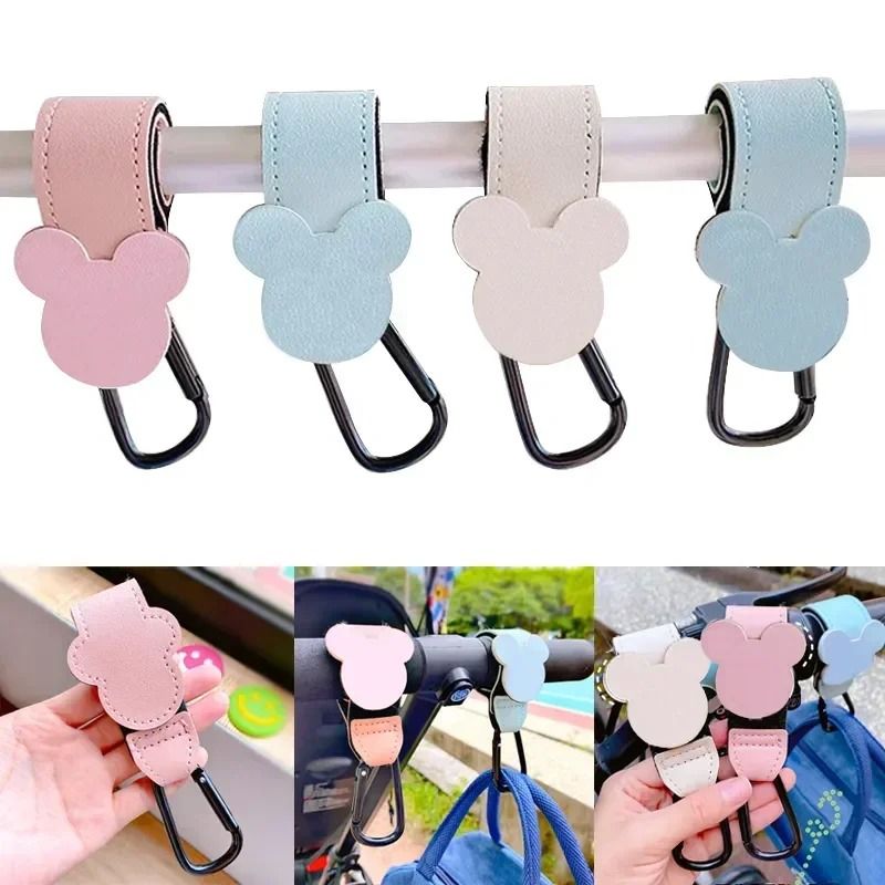 PU Leather Stroller Hook Clips