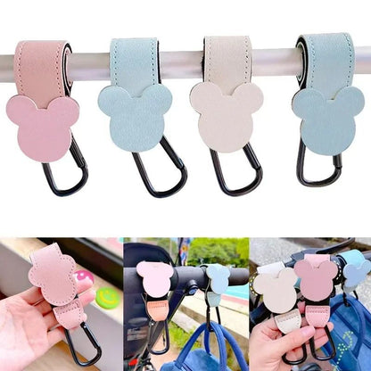 PU Leather Stroller Hook Clips
