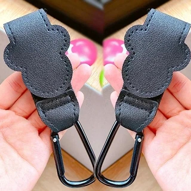 PU Leather Stroller Hook Clips 12