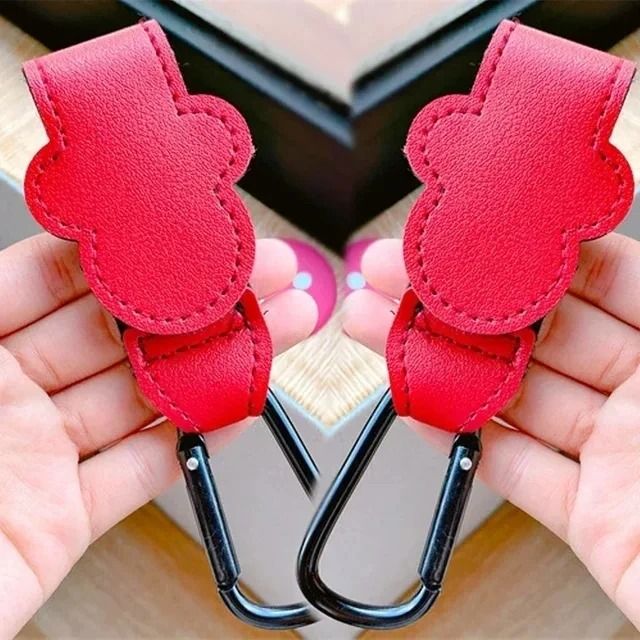 PU Leather Stroller Hook Clips 15