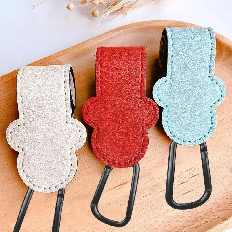 PU Leather Stroller Hook Clips 4