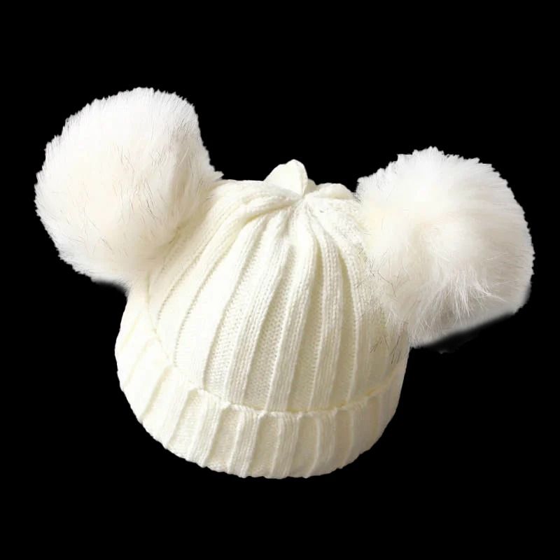 Cute Pompom Knitted Winter Baby Hat 7