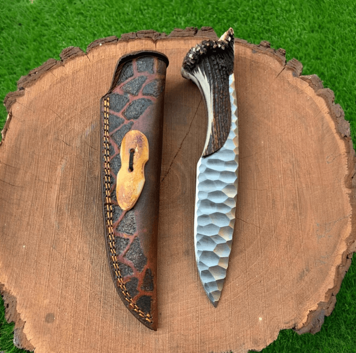 buynow deer antler handle outdoor knife