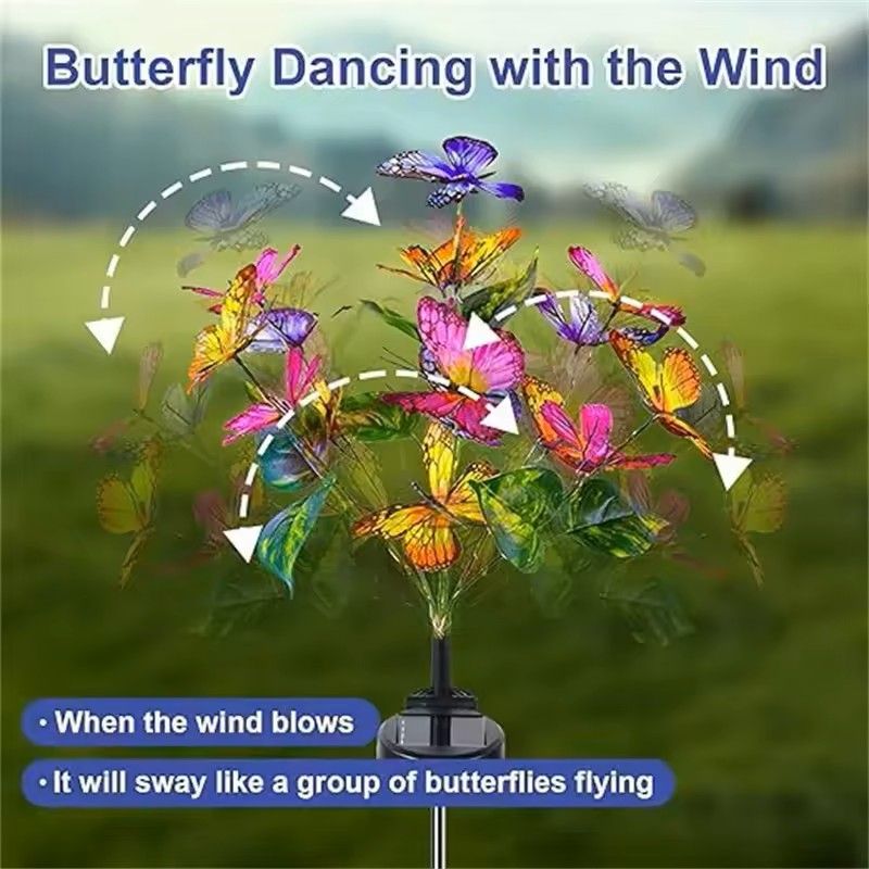Solar LED Butterfly Flower Light 5