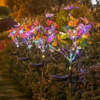 Solar LED Butterfly Flower Light