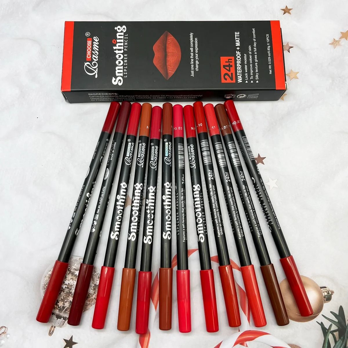 Long Lasting Lip Liner And Matte Lipstick Set 3
