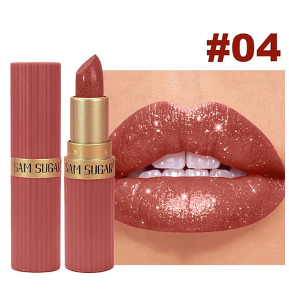Pearlescent Matte Glitter Lipstick 7
