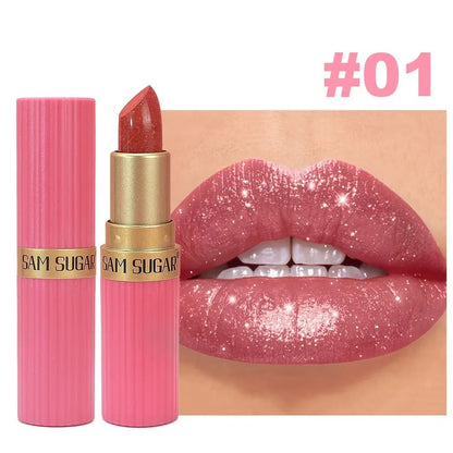 Pearlescent Matte Glitter Lipstick 8