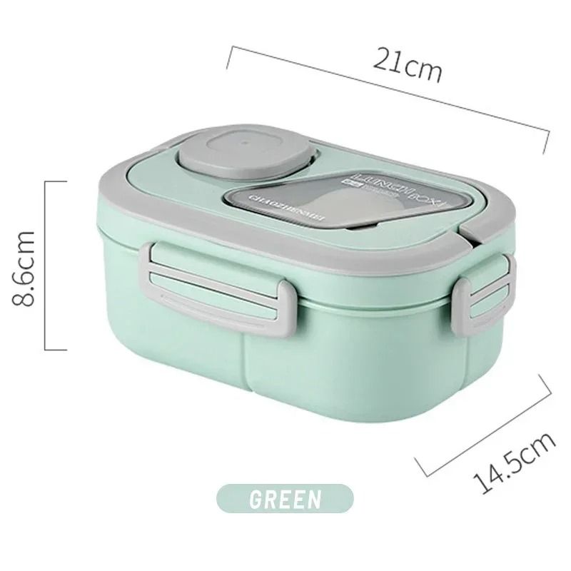 Portable Wheat Straw Bento Lunch Box With Handle 9