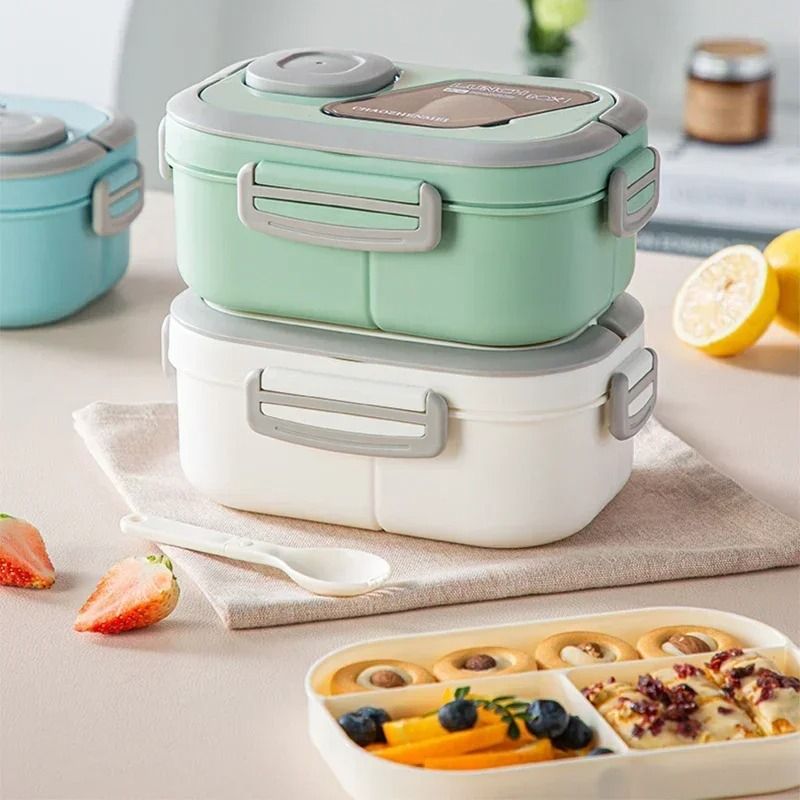 Portable Wheat Straw Bento Lunch Box With Handle 4