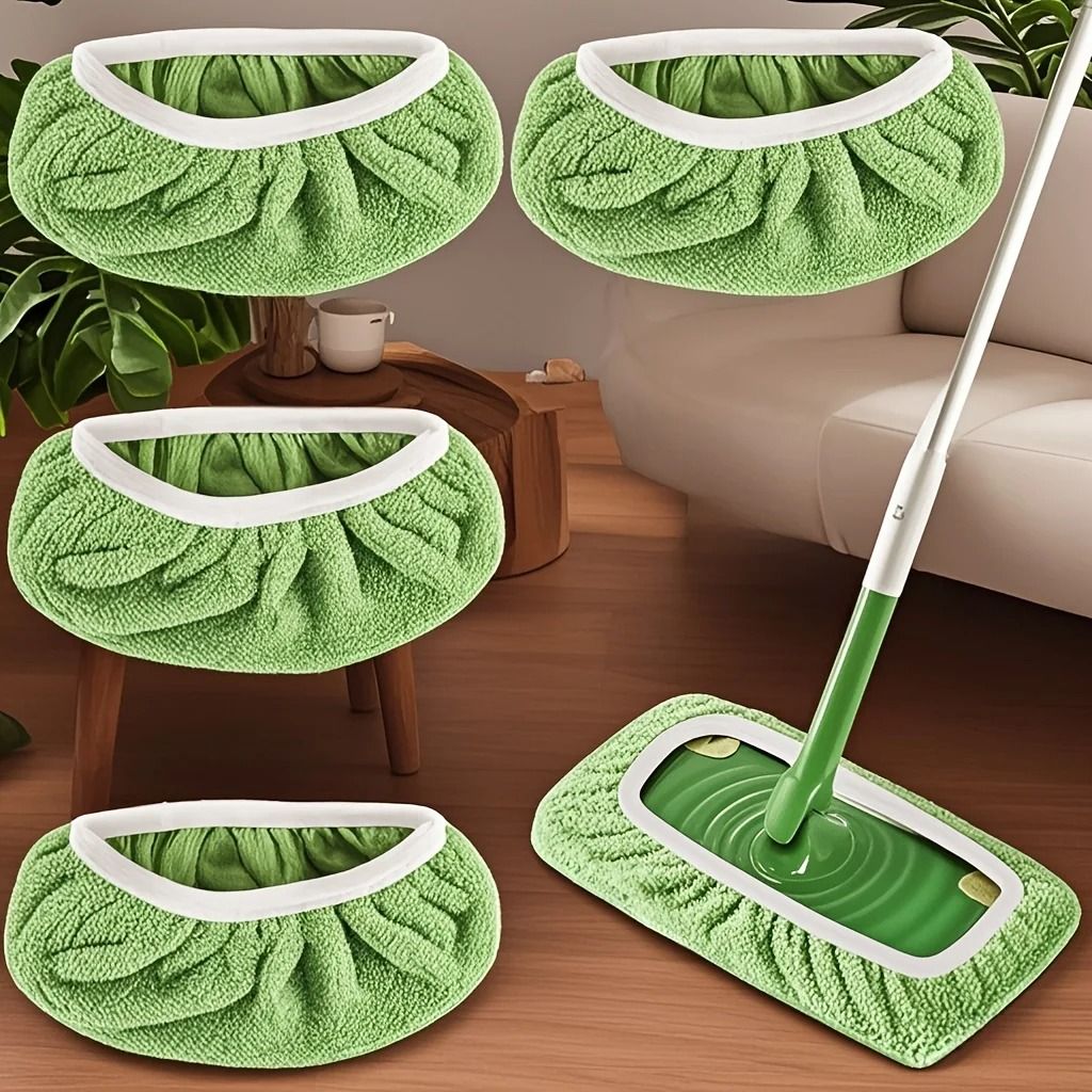 4 Pack Reusable Microfiber Mop Pads With Strong Water Absorption 1