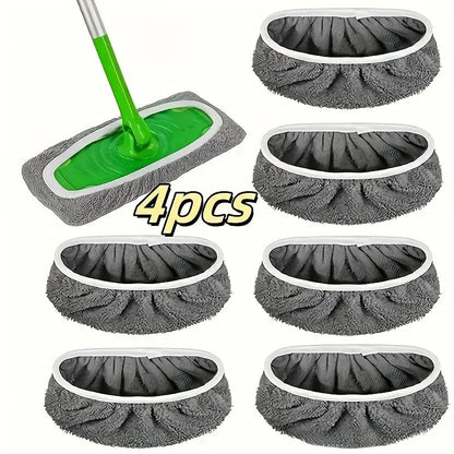 4 Pack Reusable Microfiber Mop Pads With Strong Water Absorption 7