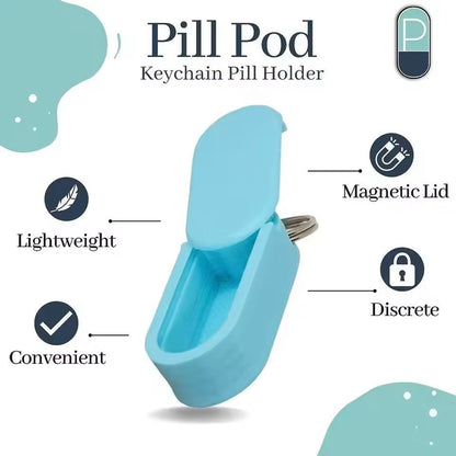 Mini Waterproof Pocket Pill Box Keychain Compact EDC Medicine  Emergency Capsule Holder 1