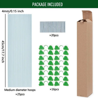 Garden Fiberglass Hoops Set For Grow Tunnels And Greenhouse Support Frames 1