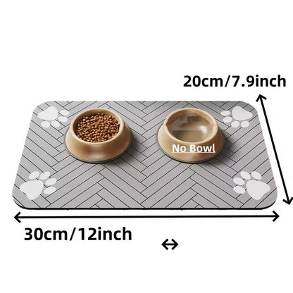 Absorbent Waterproof Pet Feeding Mat NonSlip Placemat For Cat  Dog Bowls 4