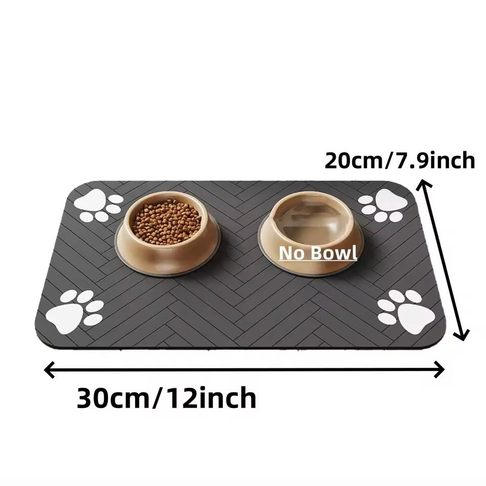 Absorbent Waterproof Pet Feeding Mat NonSlip Placemat For Cat  Dog Bowls 7