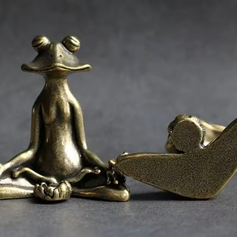 Retro Copperware Zen Frog Incense Holder Solid Pure Copper Aromatherapy  TeaPet Ornament 2