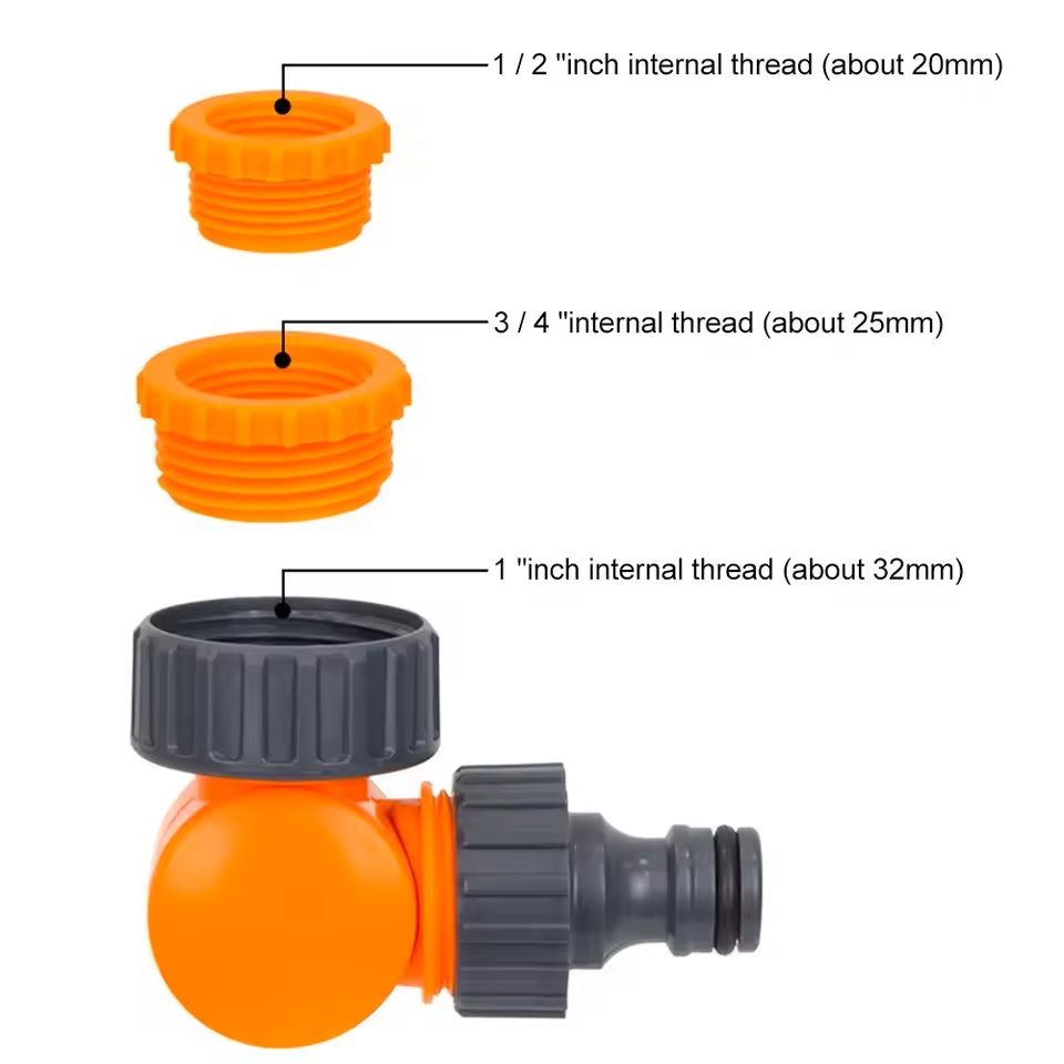Plastic 12Inch Faucet To Garden Hose QuickConnect Adapter Watering  Irrigation Connector 3
