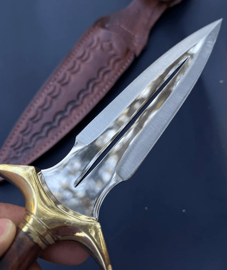 buynow stainless steel double edge dagger with sheath