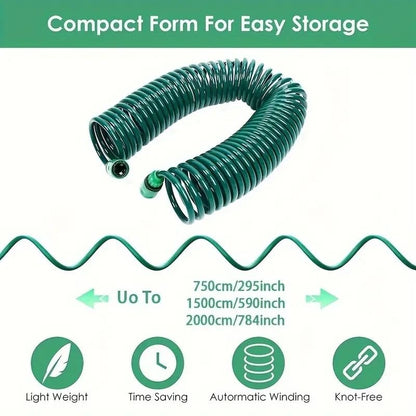 Seven Point Five Meter Garden Telescopic Spring Hose With Spray Gun For Home Use 2
