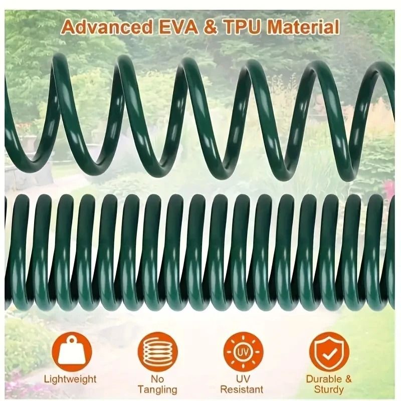 Seven Point Five Meter Garden Telescopic Spring Hose With Spray Gun For Home Use 3