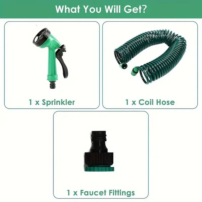 Seven Point Five Meter Garden Telescopic Spring Hose With Spray Gun For Home Use 4