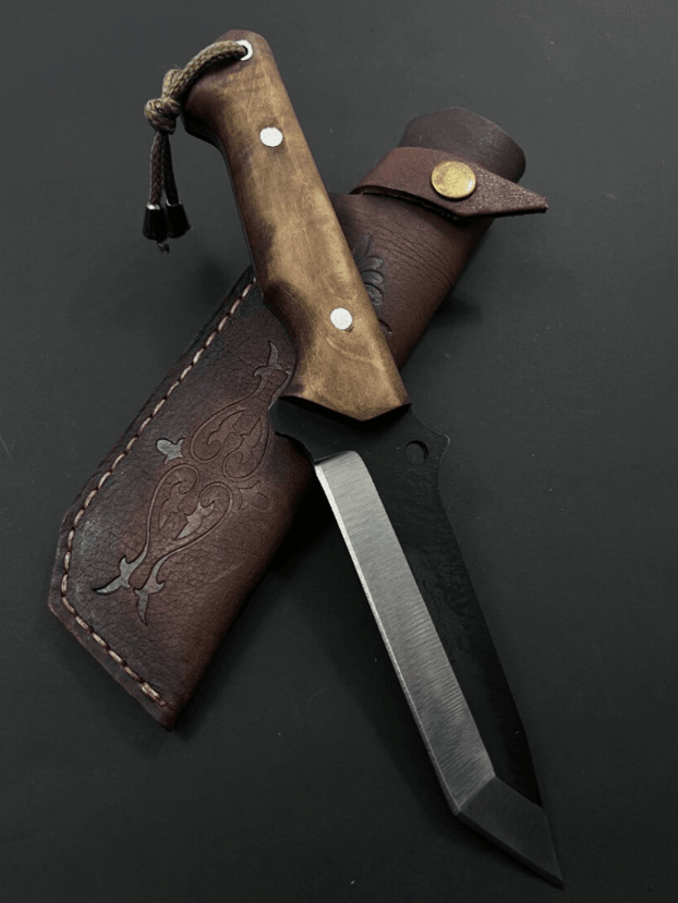 buynow walnut handle outdoor skinning knife