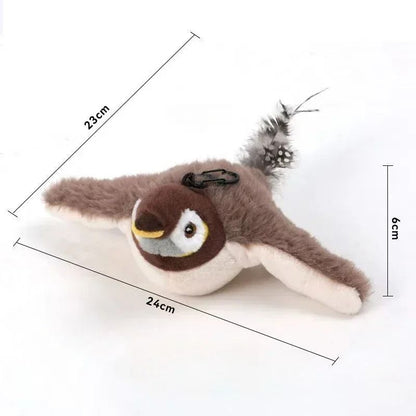 Rechargeable Chirping Flapping Bird Cat Toy With Catnip For Indoor Play 6