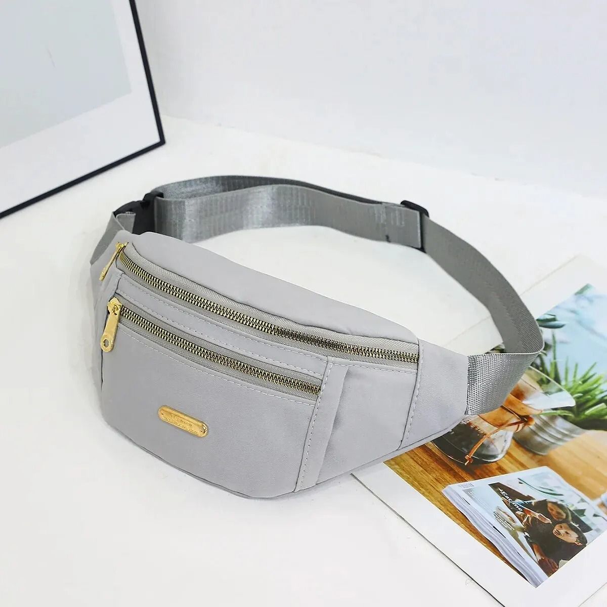 Women Sports Waist Bag Multi Layer Fanny Pack 10