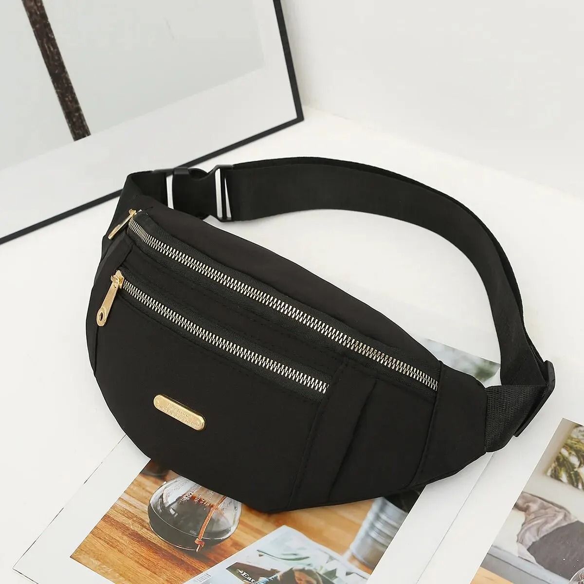 Women Sports Waist Bag Multi Layer Fanny Pack 8