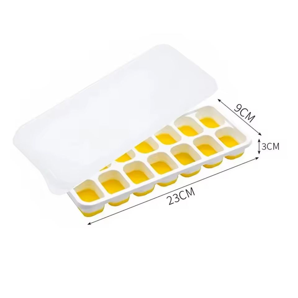 14Grid Silicone Ice Cube Tray Mold Reusable Flexible NonToxic Ice Cube Maker For Home  Bar Use 5