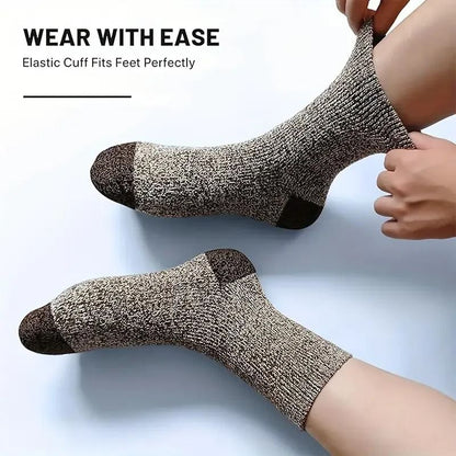 Merino Wool Thermal Hiking Socks For Men 5 Pairs 3