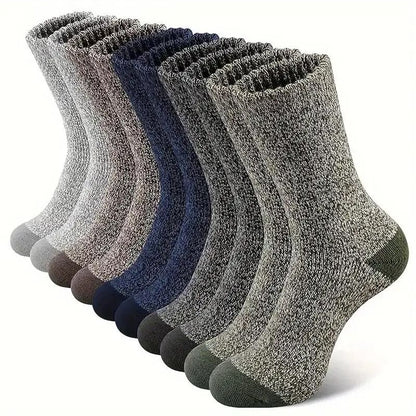 Merino Wool Thermal Hiking Socks For Men 5 Pairs 6