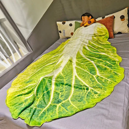 Double Sided Flannel Cabbage Blanket 1