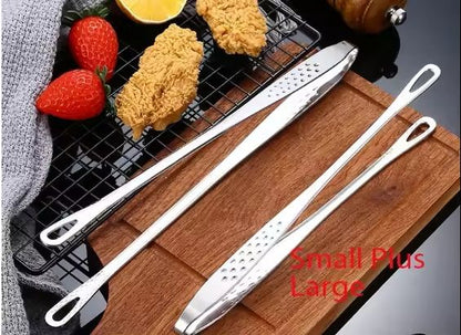 304 Stainless Steel Food Clip Extended BBQ  Kitchen Tongs For Grilling  Cooking 1