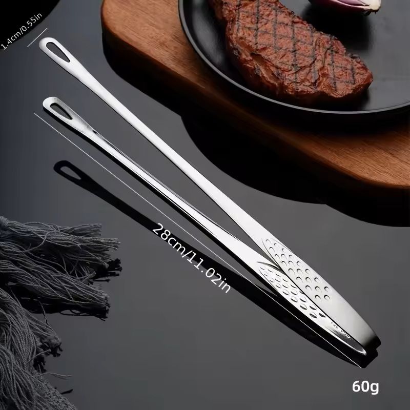 304 Stainless Steel Food Clip Extended BBQ  Kitchen Tongs For Grilling  Cooking 5