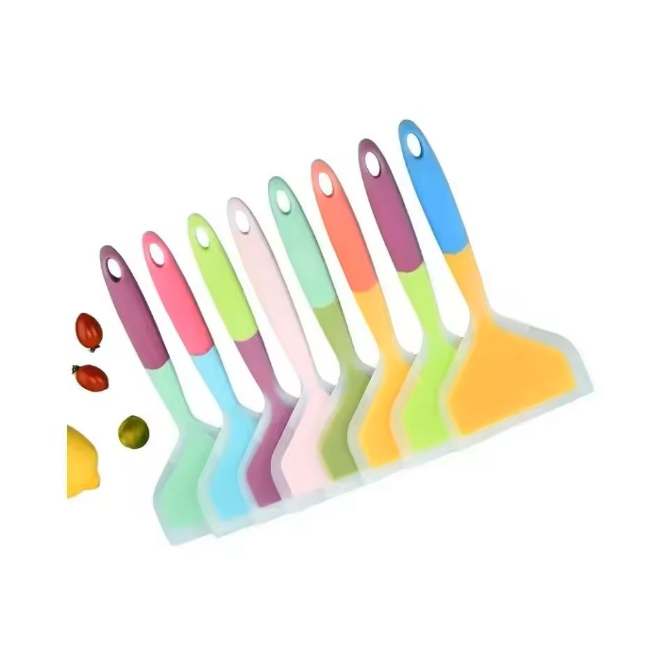 RandomColor Silicone Kitchen Spatula HeatResistant Cooking  Baking Utensil For Eggs Pizza  Meat 1