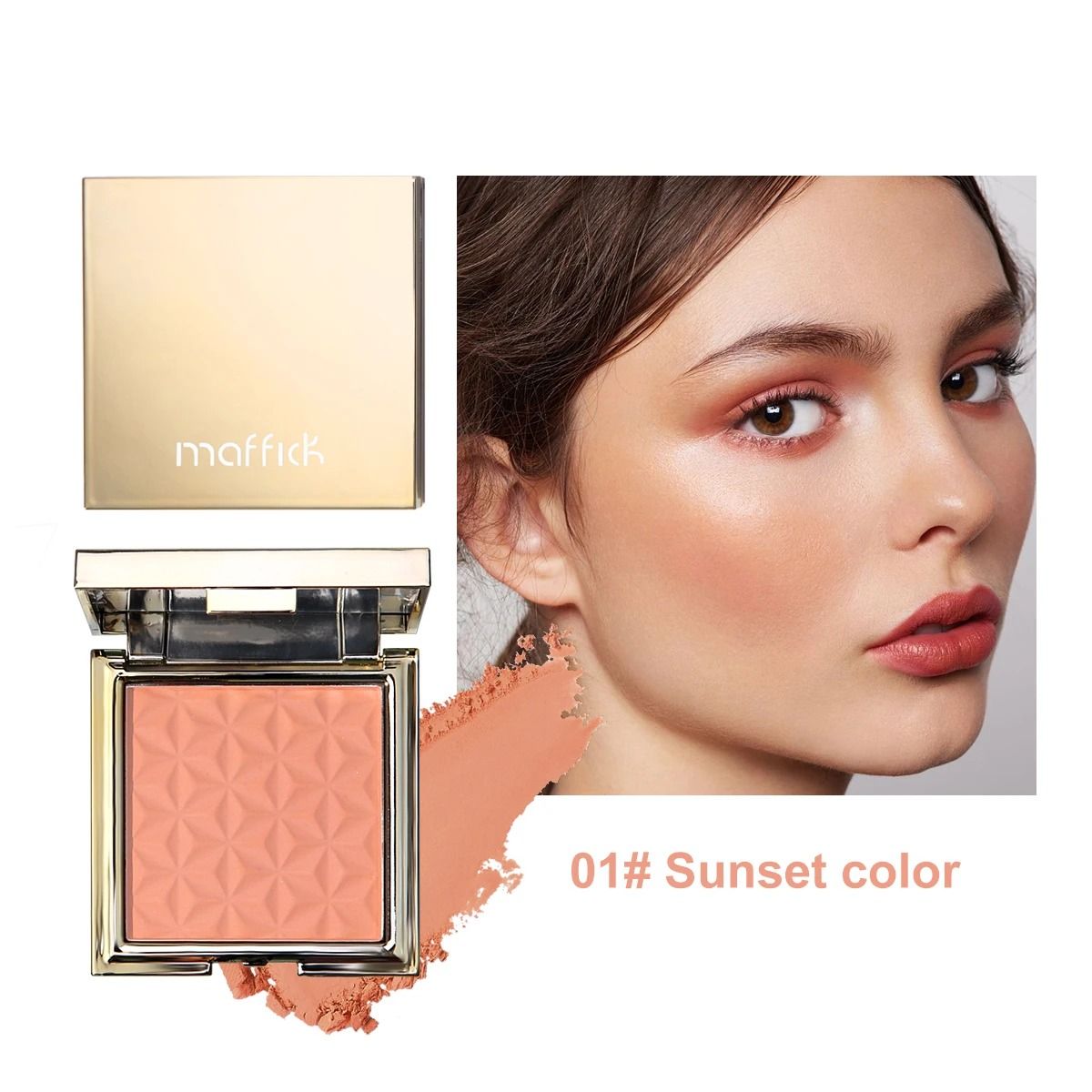 Gold Relief Blush Palette Long Lasting Nude And Pink Shades 1