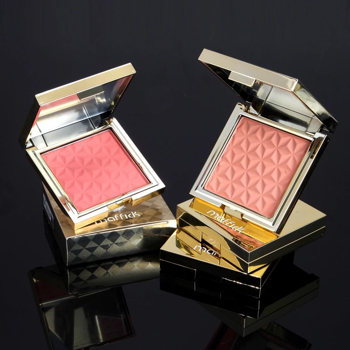 Gold Relief Blush Palette Long Lasting Nude And Pink Shades 3