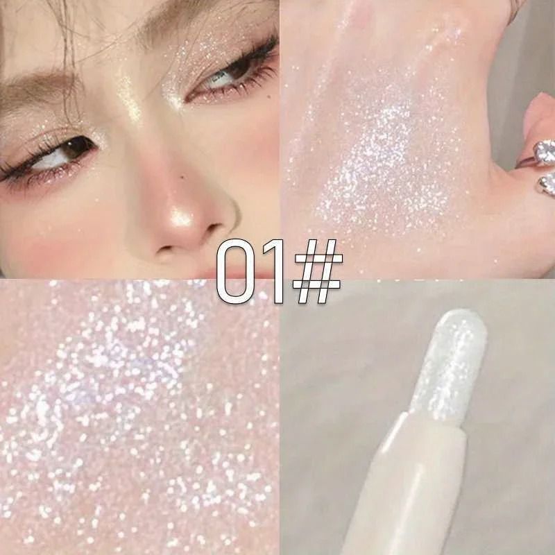 Diamond White Eyelid Highlighter Pen Glitter Eyeshadow Stick 6