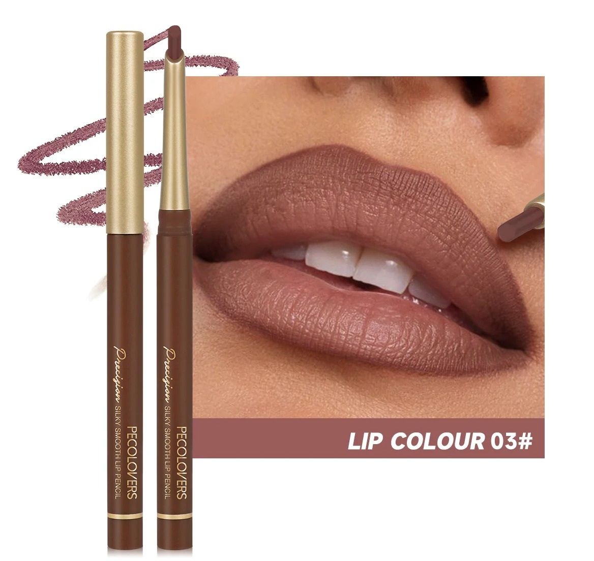 Matte 6 Color Lip Liner Pencil Set Long Lasting Nude And Brown Shades 9