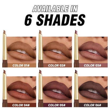 Matte 6 Color Lip Liner Pencil Set Long Lasting Nude And Brown Shades 1