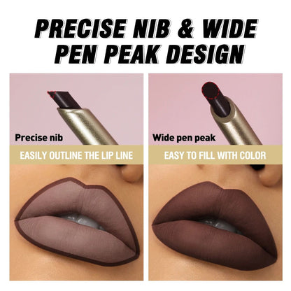 Matte 6 Color Lip Liner Pencil Set Long Lasting Nude And Brown Shades 5