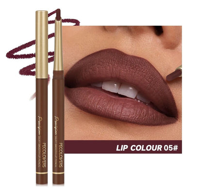Matte 6 Color Lip Liner Pencil Set Long Lasting Nude And Brown Shades 6