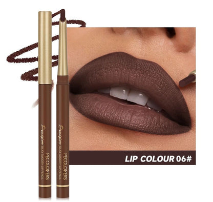 Matte 6 Color Lip Liner Pencil Set Long Lasting Nude And Brown Shades 11