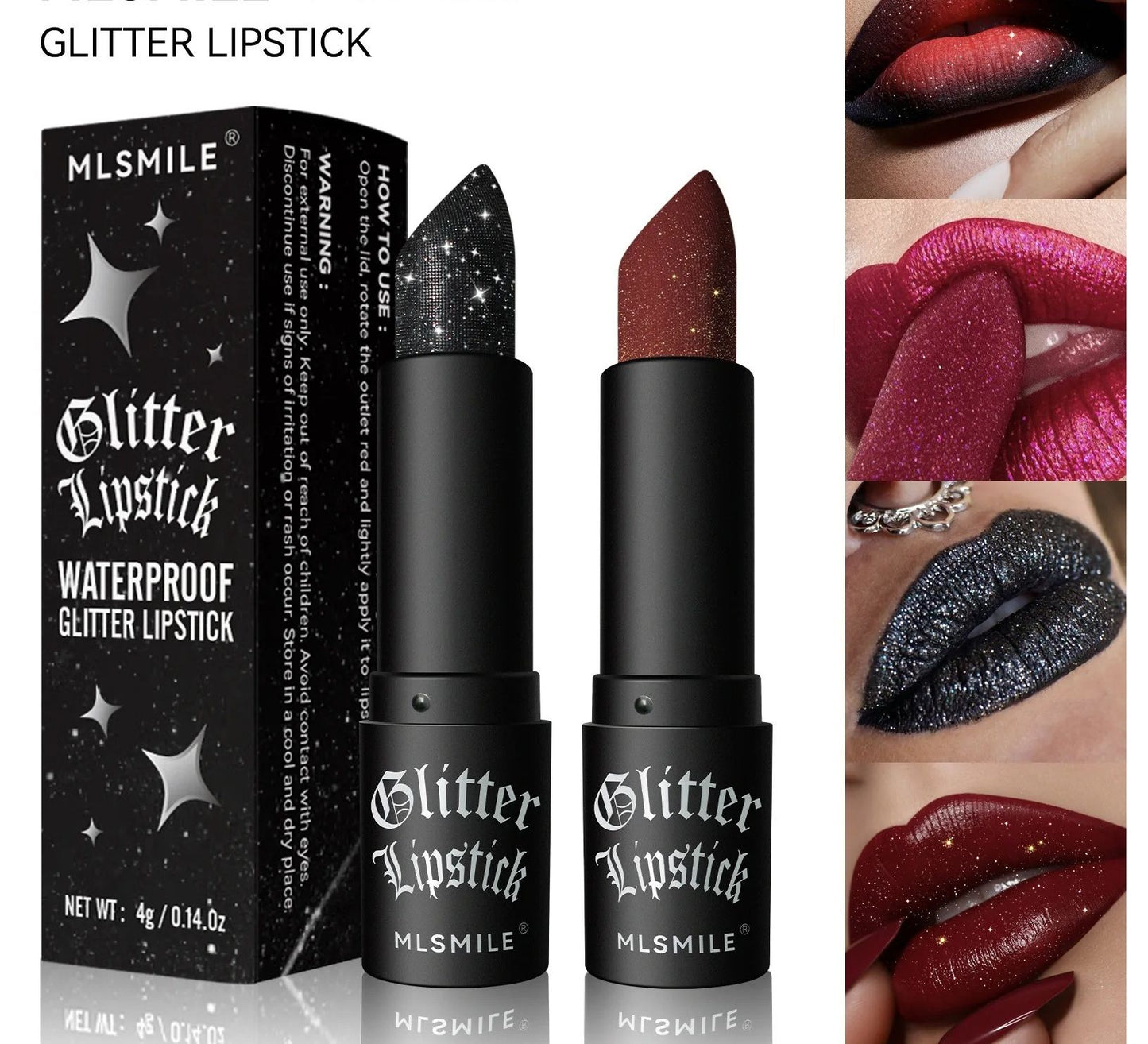 7 Color Glitter Metallic Lipstick Waterproof Long Lasting