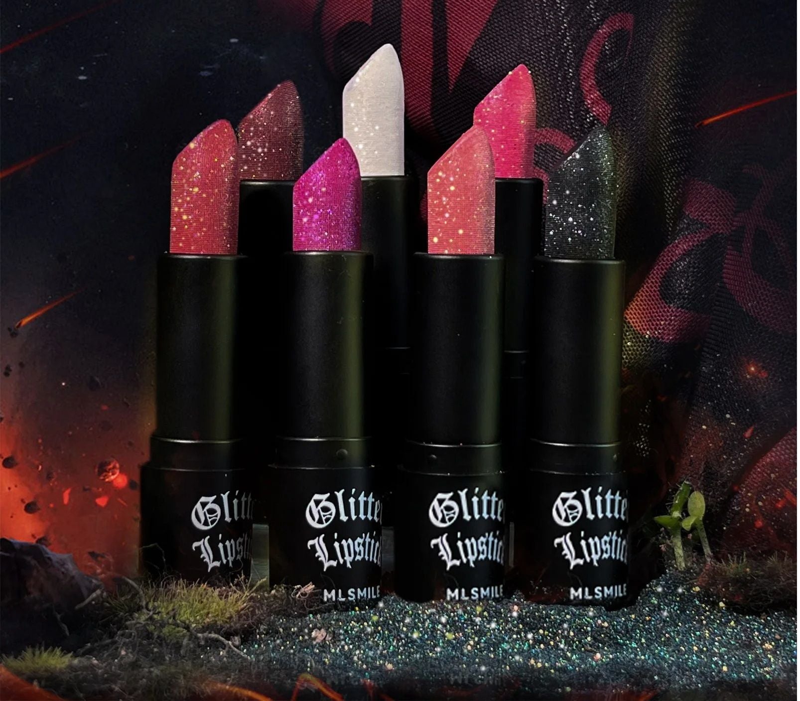 7 Color Glitter Metallic Lipstick Waterproof Long Lasting 1
