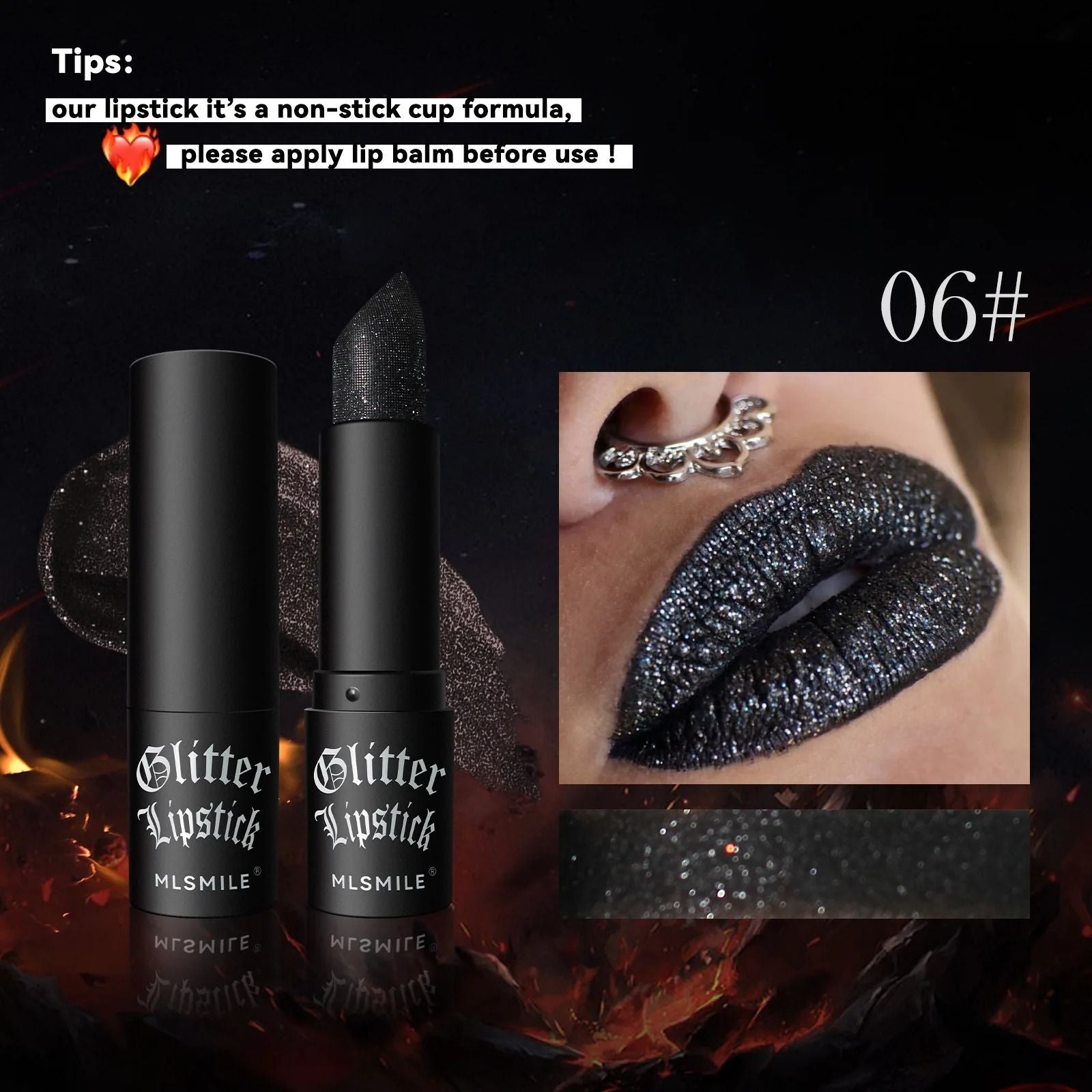 7 Color Glitter Metallic Lipstick Waterproof Long Lasting 4