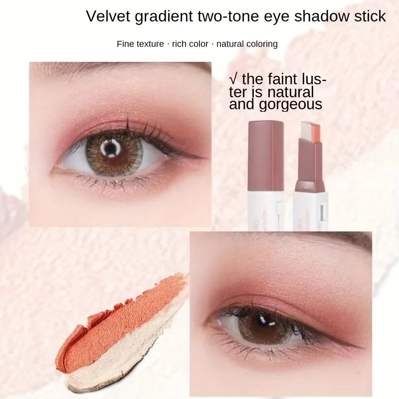 Two Color Gradient Eyeshadow Stick Long Lasting Natural Finish 2